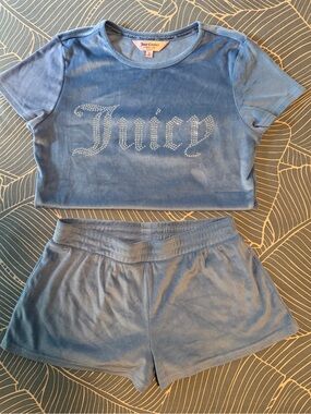 Juicy Couture Velour Tee & Shorts Set NWOT